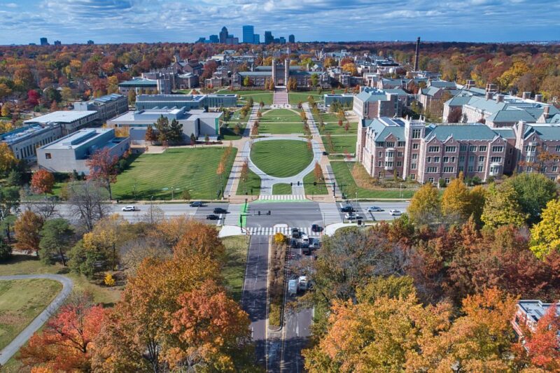WashU Danforth Campus from the air