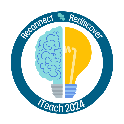 iTeach 2024 Logo: Reconnect, Rediscover