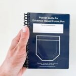Hand holding the Pocket Guide on Evidence-Based Instruction