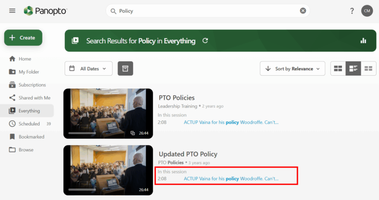 Panopto Tutorials: - Center for Teaching and Learning