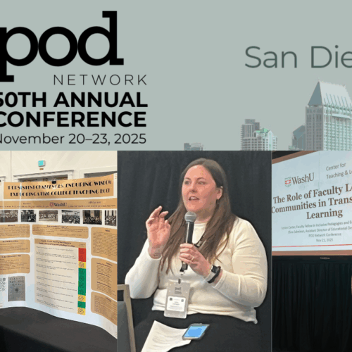 Collage of photos of CTL staffers presenting at POD conference